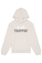 Straight Trippin' - White/Black Font Heavyweight Hoodie