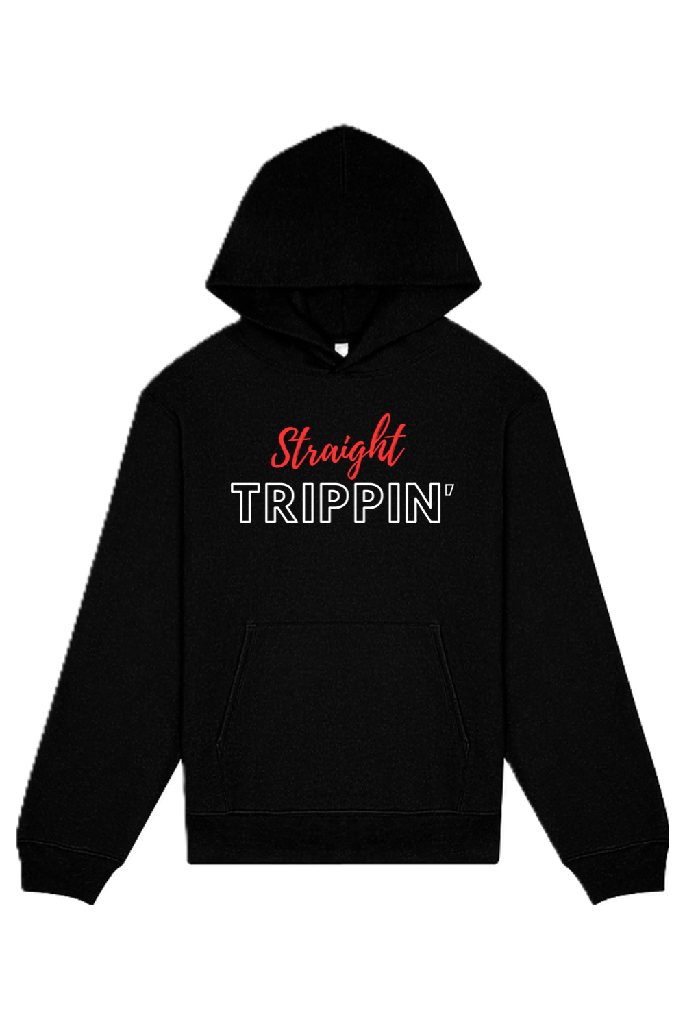 Straight Trippin' - Red/White Font Unisex Heavyweight Hoodie