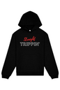 Straight Trippin' - Red/White Font Unisex Heavyweight Hoodie