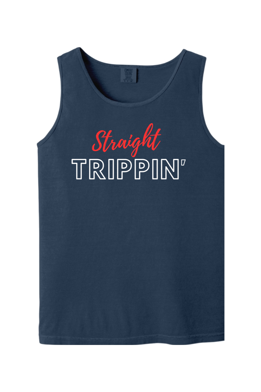 Straight Trippin' - Red/White Font Unisex Tank Top