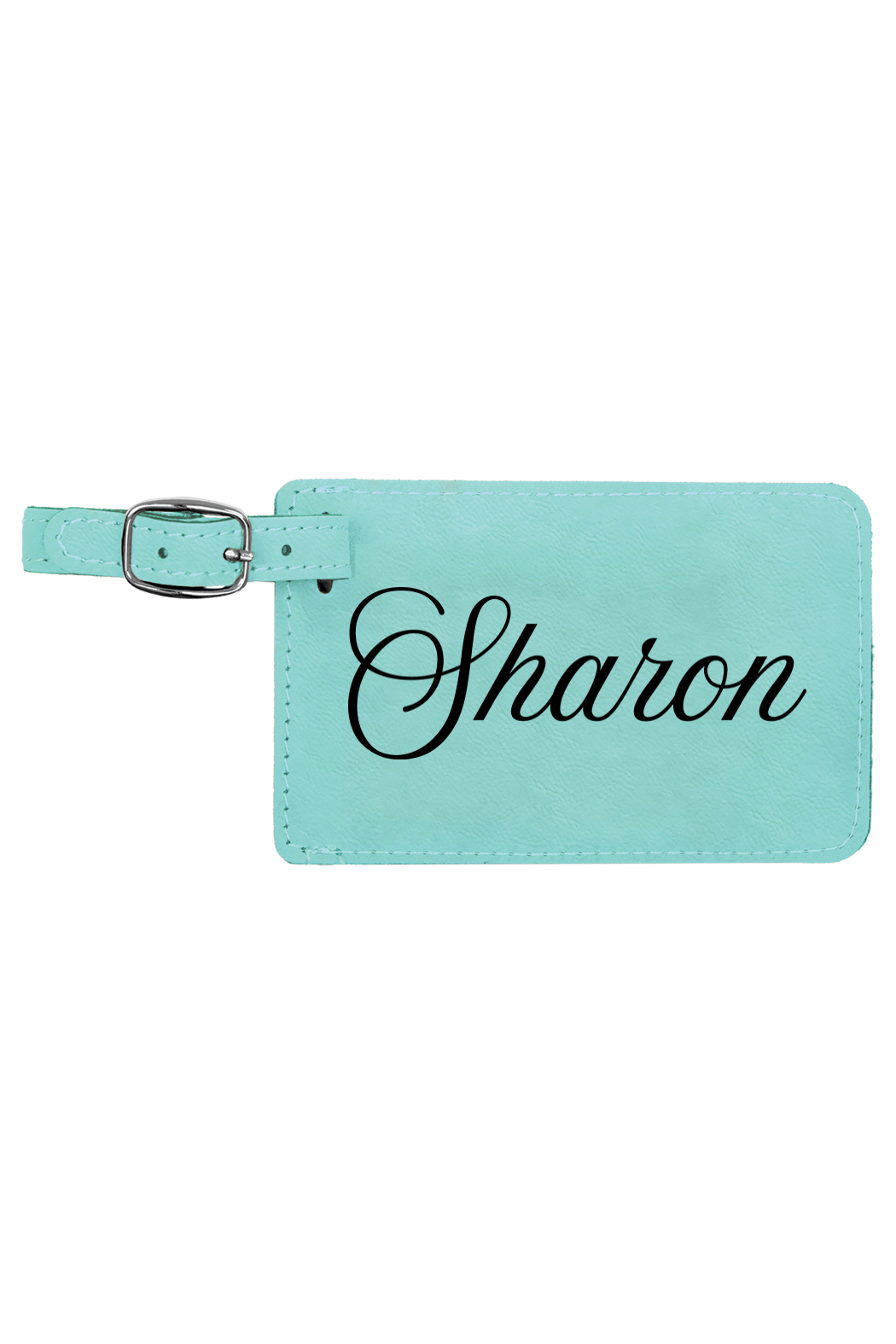 Sharon - 4 1/4" x 2 3/4" Laserable Leatherette Luggage Tag
