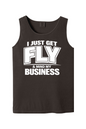 Get Fly & Minding My Business V2 - White Font Unisex Tank Top
