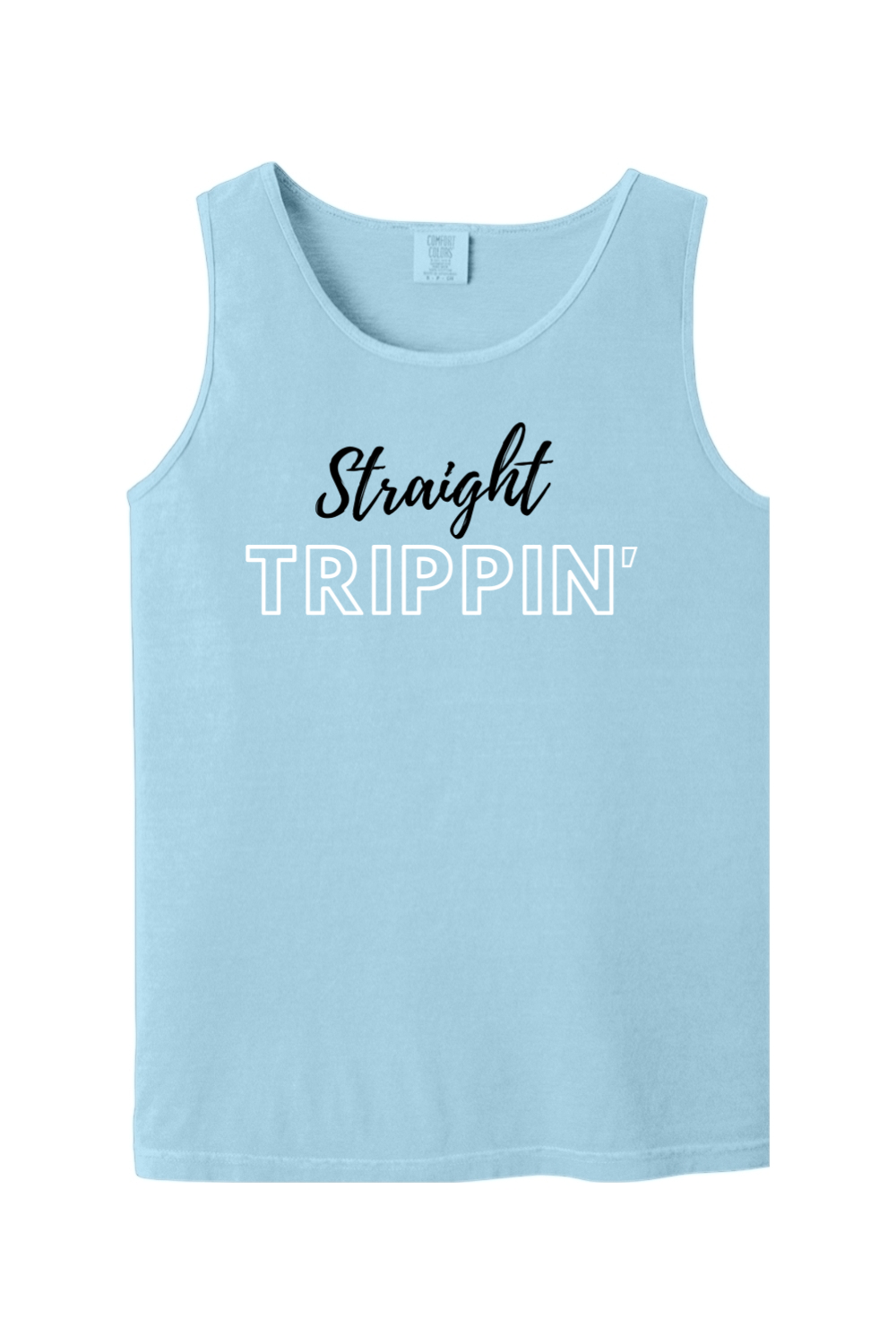 Straight Trippin' Black/White Font Unisex Tank Top