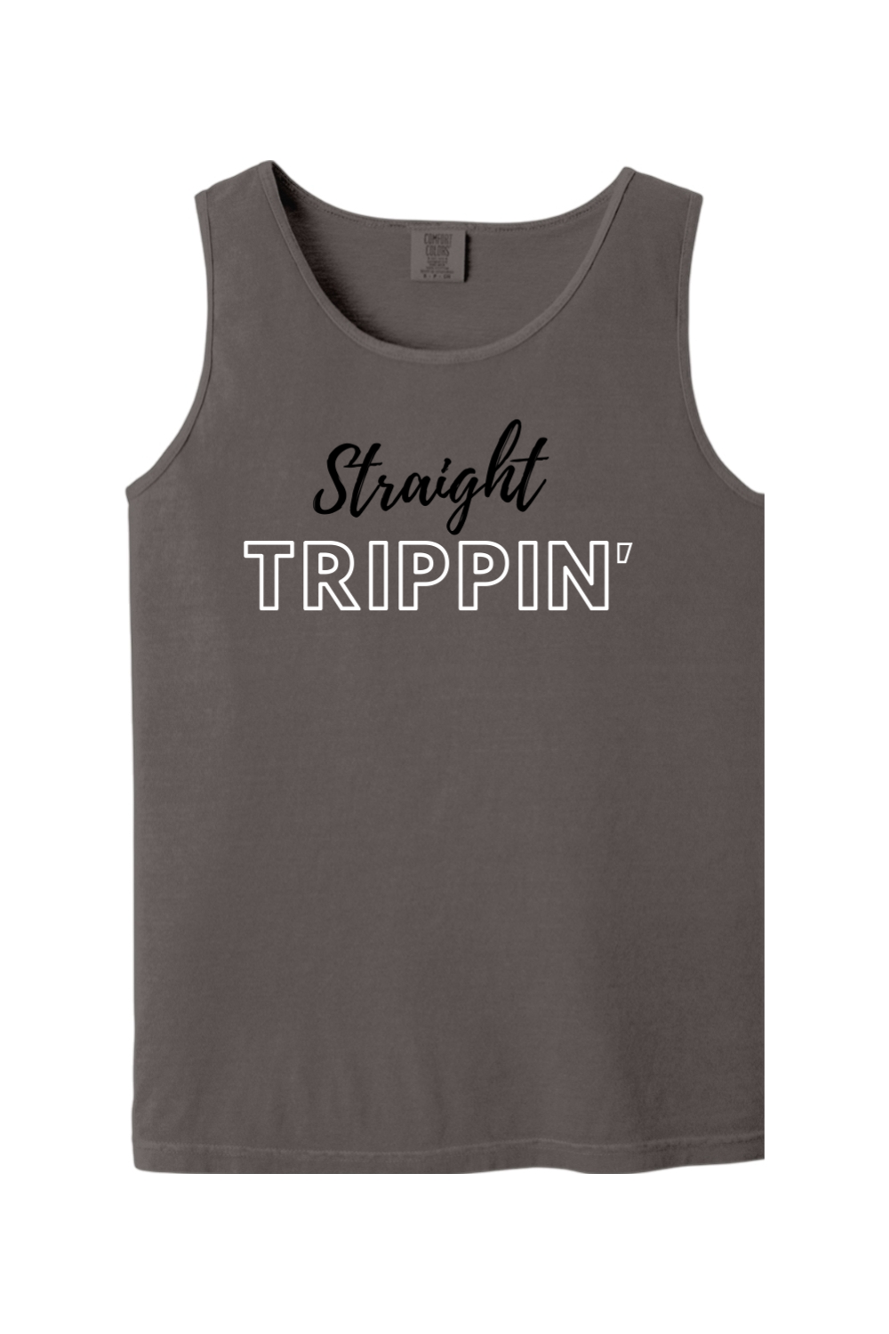 Straight Trippin' Black/White Font Unisex Tank Top
