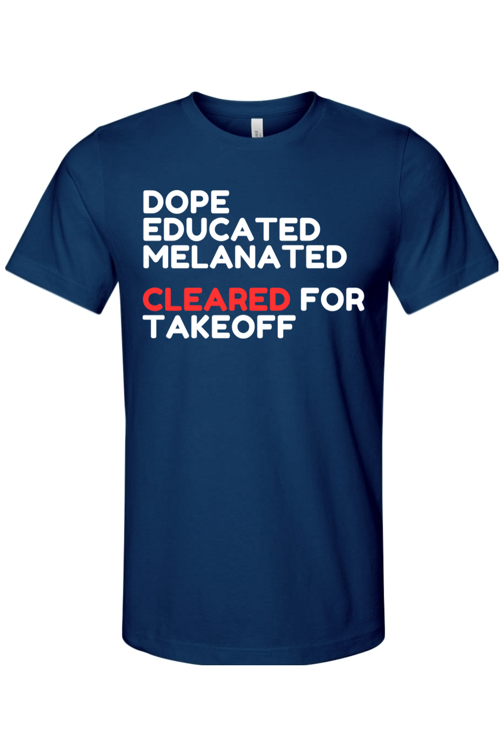 Cleared for Takeoff - White/Red Font Unisex Short Sleeve Shirt