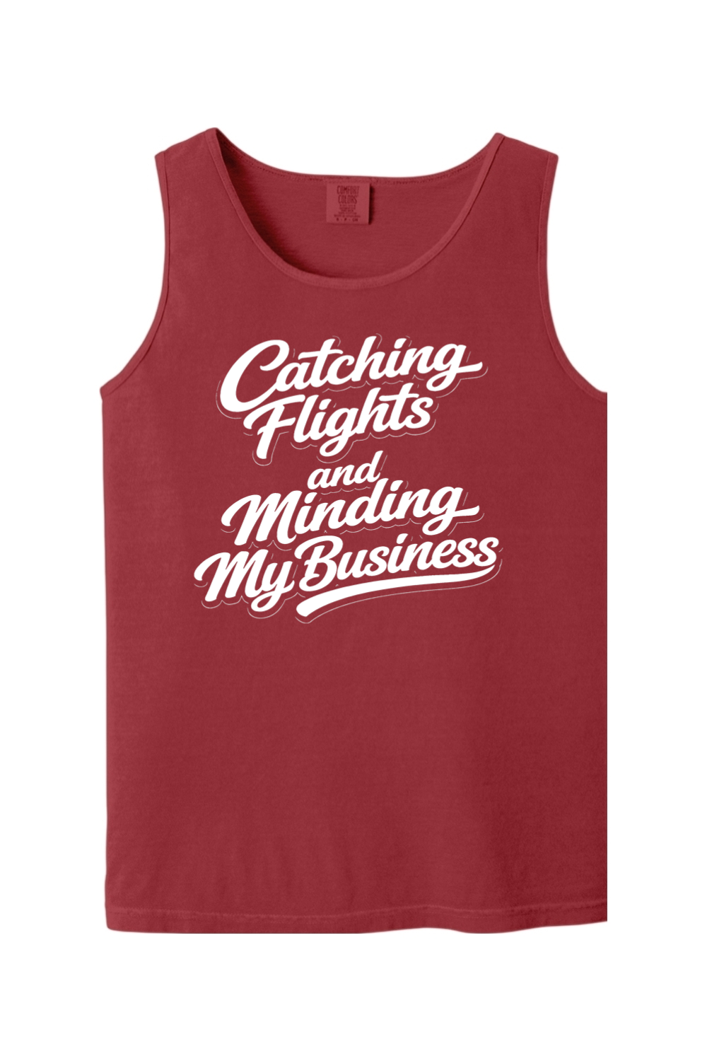 Minding My Business - White Font Unisex Tank Top