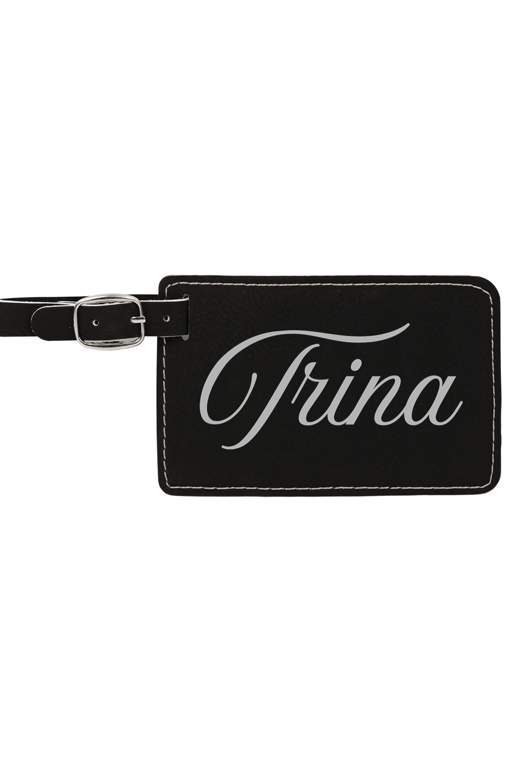 Trina - 4 1/4" x 2 3/4" Laserable Leatherette Luggage Tag