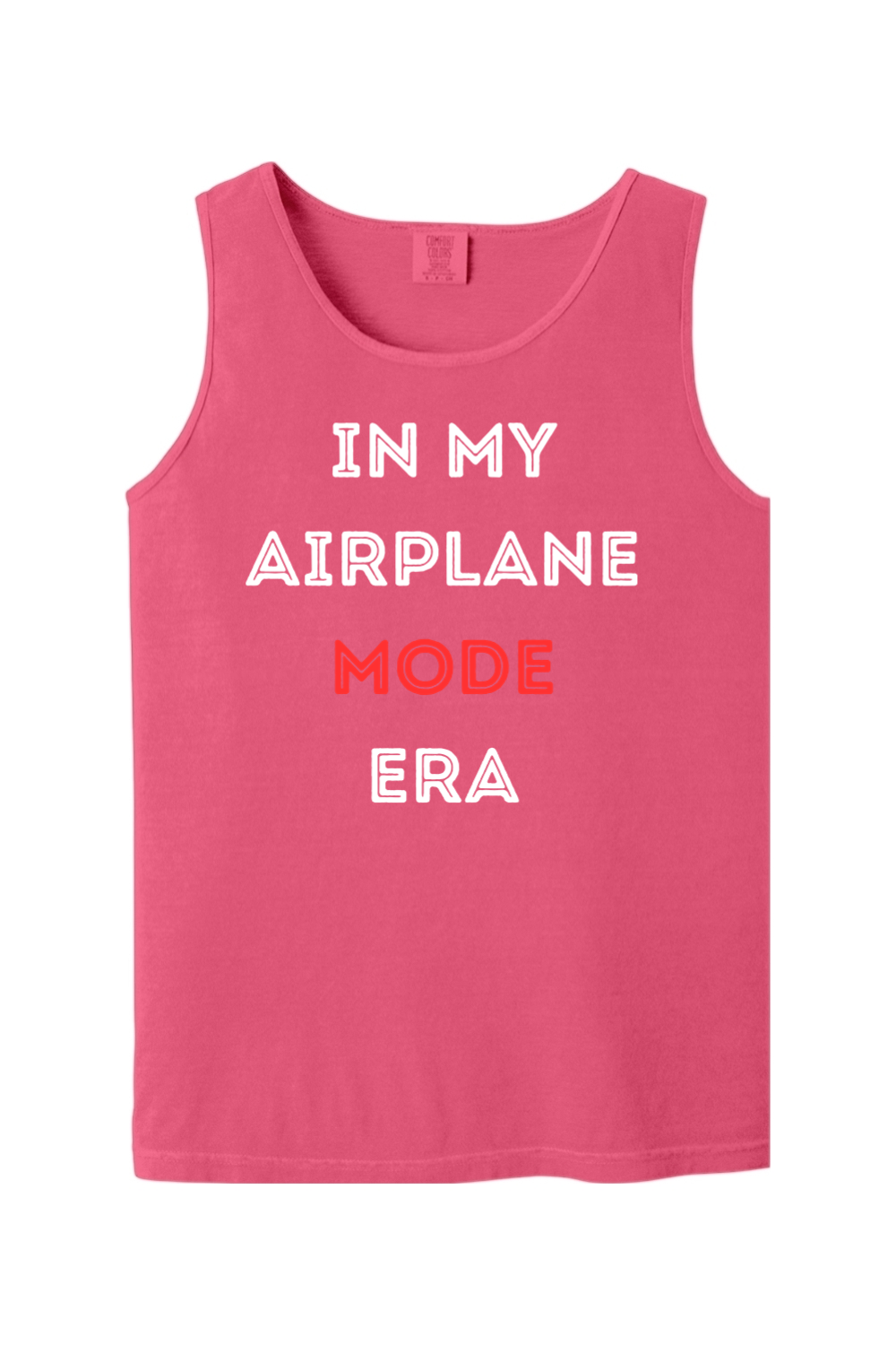 Airplane Mode Era - White/Red Font Unisex Tank Top