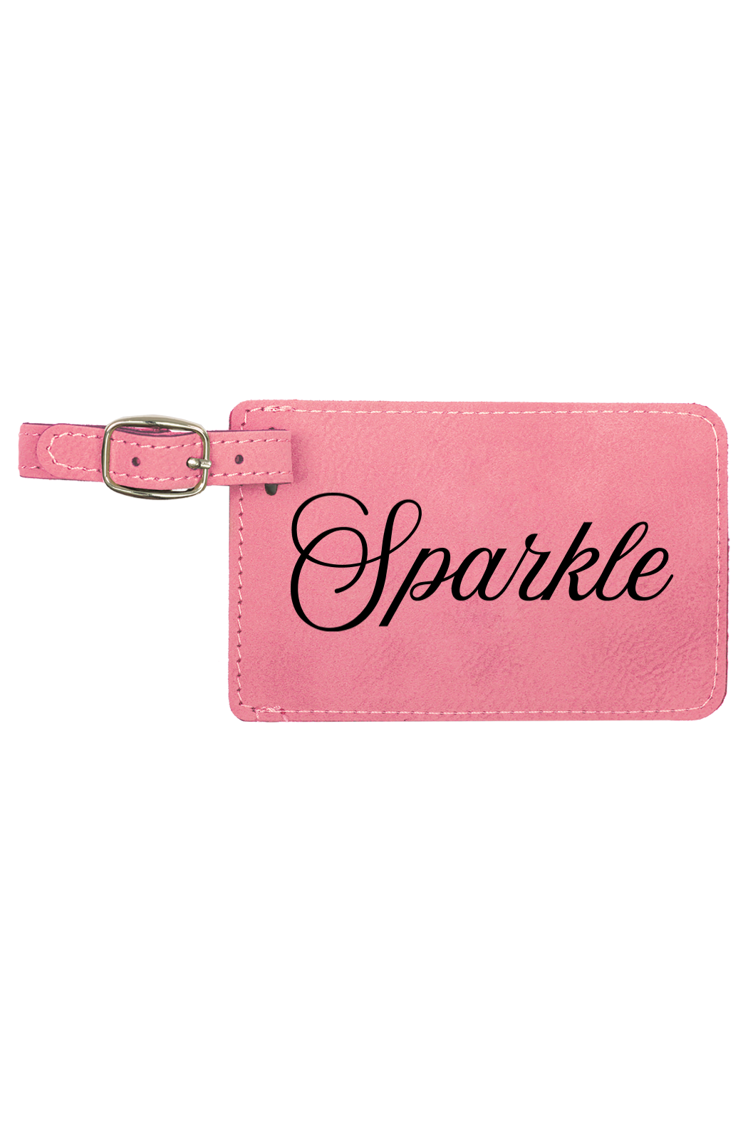 Sparkle - 4 1/4" x 2 3/4" Laserable Leatherette Luggage Tag
