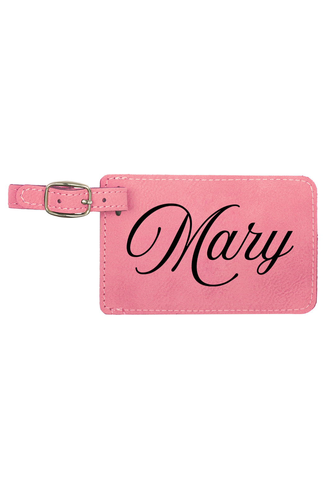 Mary - 4 1/4" x 2 3/4" Laserable Leatherette Luggage Tag
