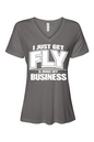 Get Fly & Mind My Business - White Font Short Sleeve V-Neck Shirt V2