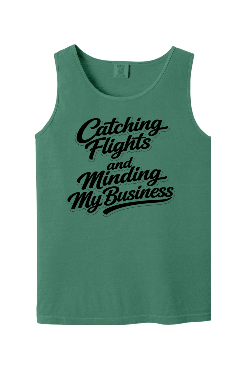 Minding My Business - Black Font Unisex Tank Top