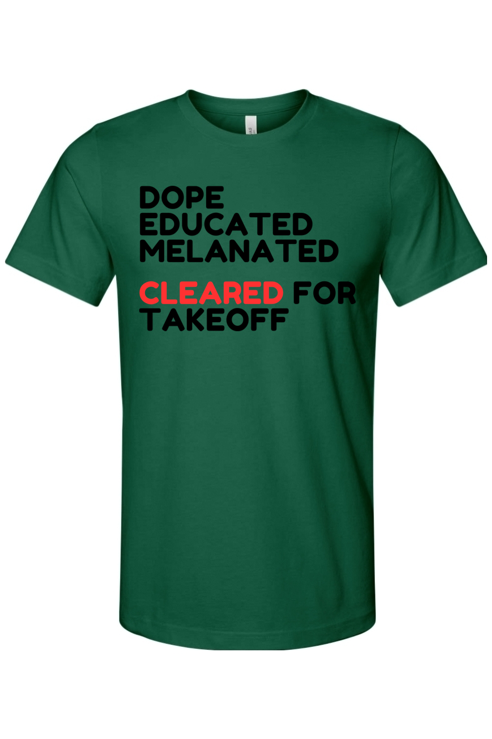 Cleared for Takeoff - Black/Red Font Unisex Short Sleeve Shirt