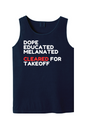 Cleared for Takeoff - White/Red Font Unisex Tank Top