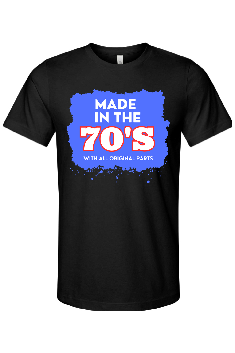 Made in the 70s Original Parts - White/Blue Unisex Short Sleeve Shirt