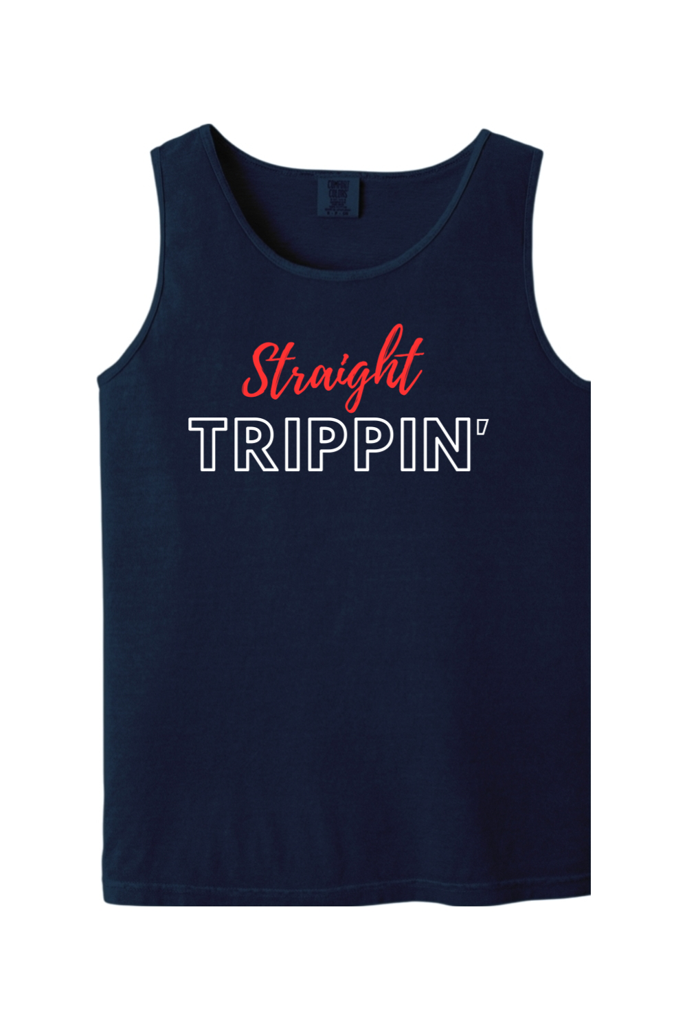 Straight Trippin' - Red/White Font Unisex Tank Top