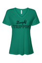 Straight Trippin' - Black Font Women’s V-Neck Short Sleeve Shirt