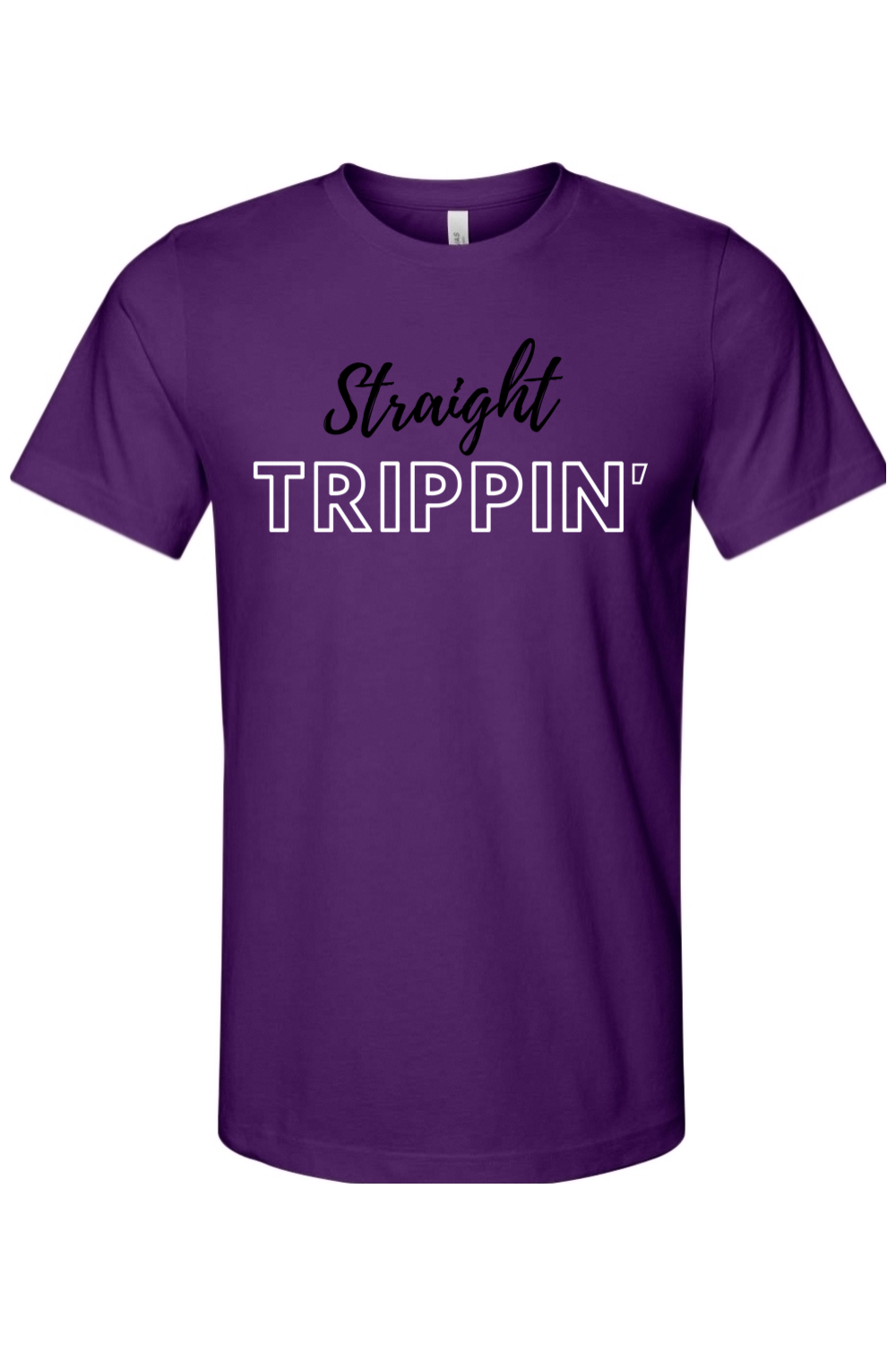 Straight Trippin' - Black/White Font Unisex Short Sleeve Shirt