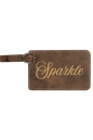Sparkle - 4 1/4" x 2 3/4" Laserable Leatherette Luggage Tag