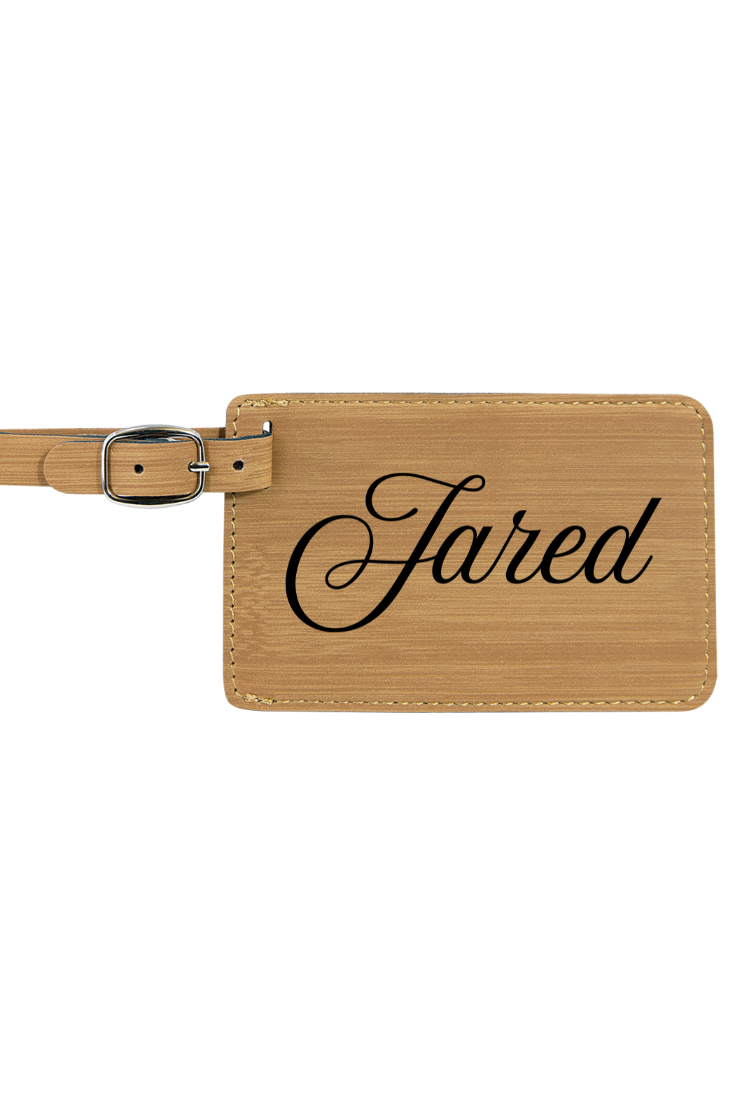 Jared - 4 1/4" x 2 3/4" Laserable Leatherette Luggage Tag