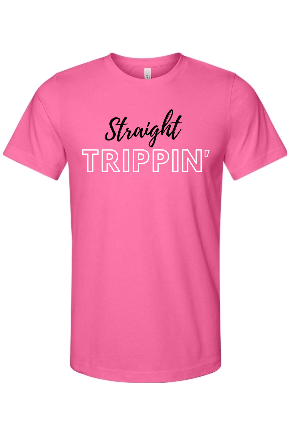 Straight Trippin' - Black/White Font Unisex Short Sleeve Shirt