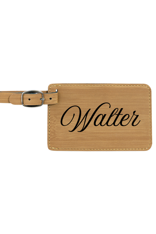 Walter - 4 1/4" x 2 3/4" Laserable Leatherette Luggage Tag
