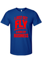 Get Fly & Mind My Business - Red Font Unisex Short Sleeve Shirt