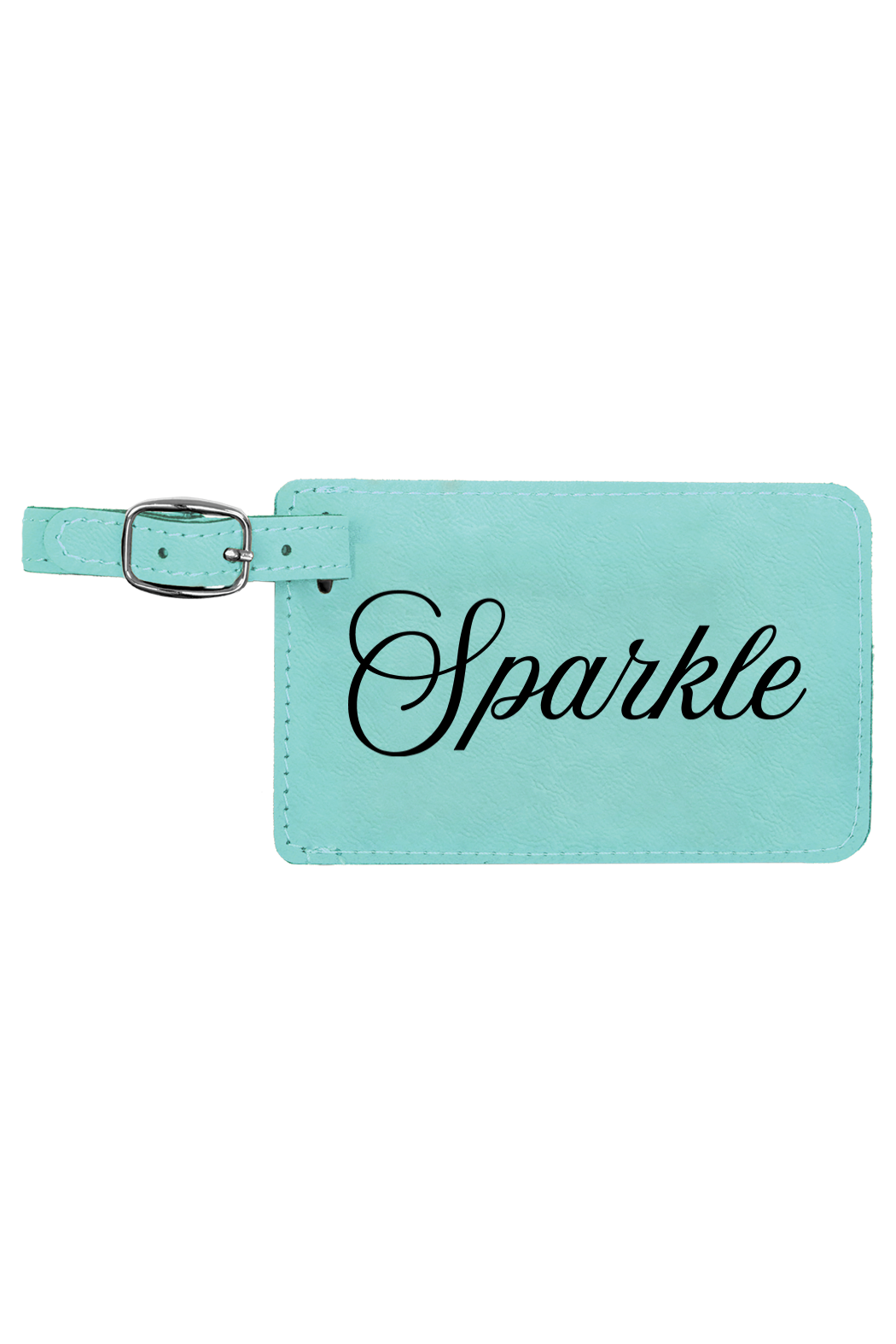 Sparkle - 4 1/4" x 2 3/4" Laserable Leatherette Luggage Tag