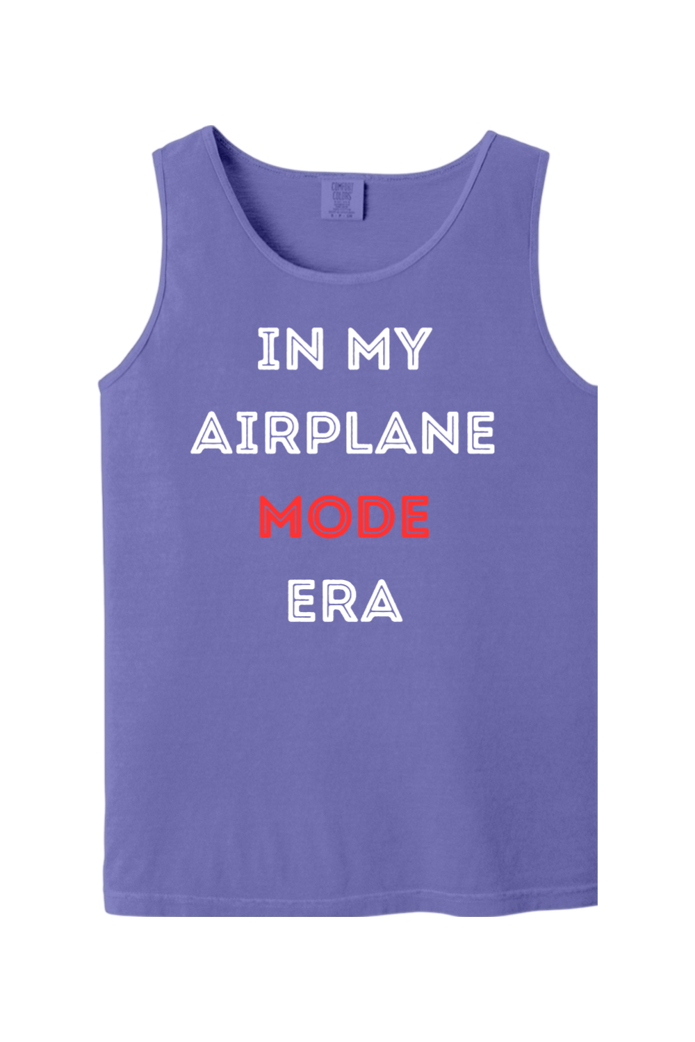 Airplane Mode Era - White/Red Font Unisex Tank Top