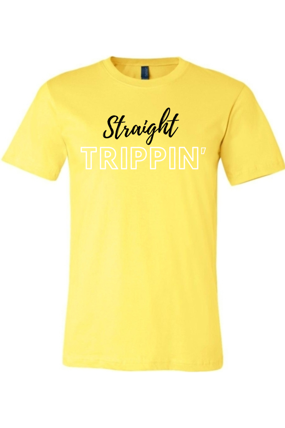 Straight Trippin' - Black/White Font Unisex Short Sleeve Shirt