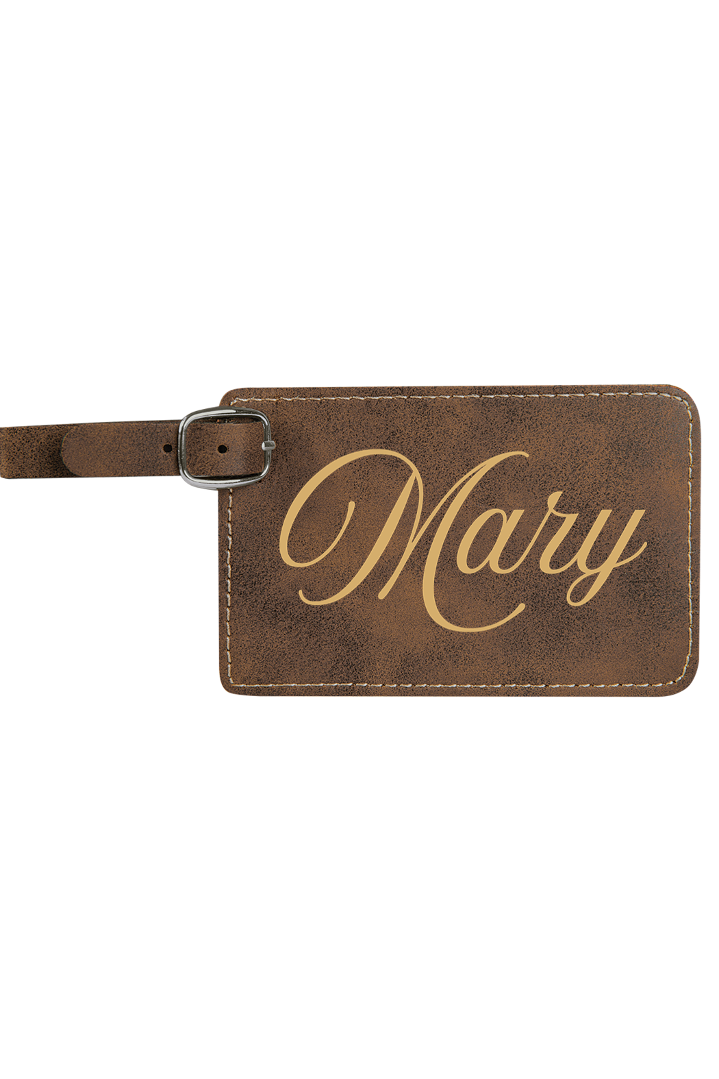 Mary - 4 1/4" x 2 3/4" Laserable Leatherette Luggage Tag