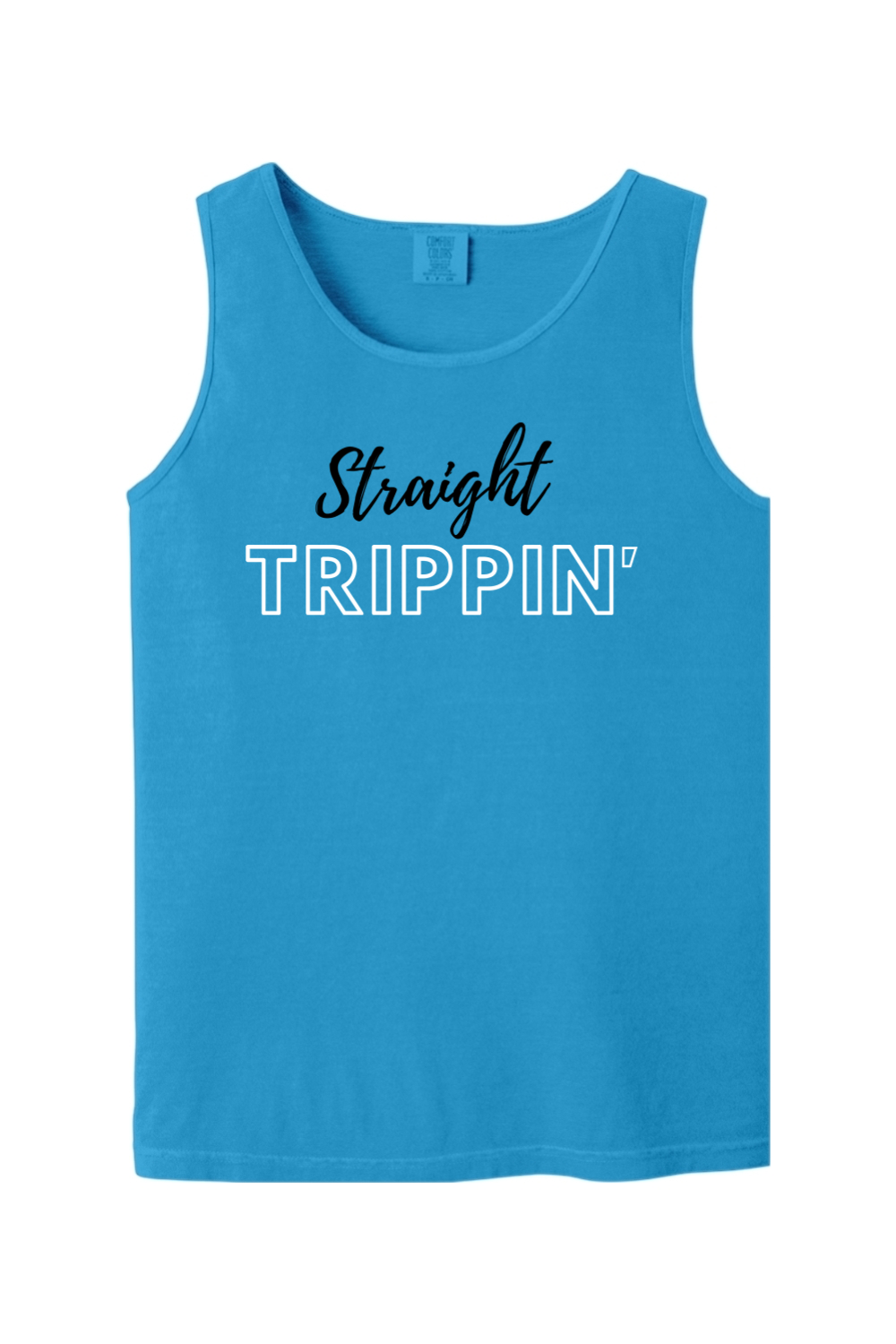 Straight Trippin' Black/White Font Unisex Tank Top