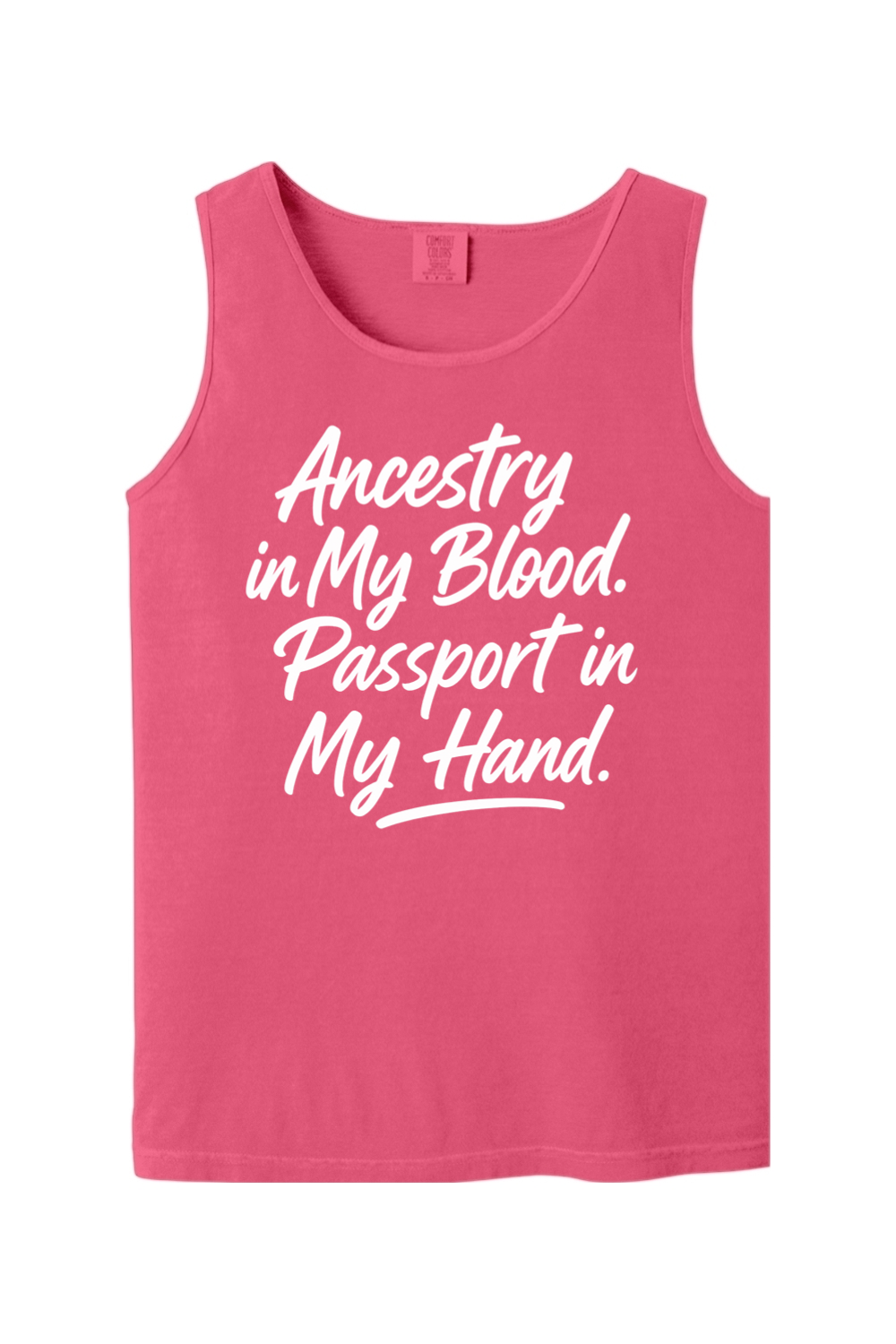 Ancestry in My Blood - White Font Unisex Tank Top