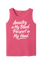 Ancestry in My Blood - White Font Unisex Tank Top