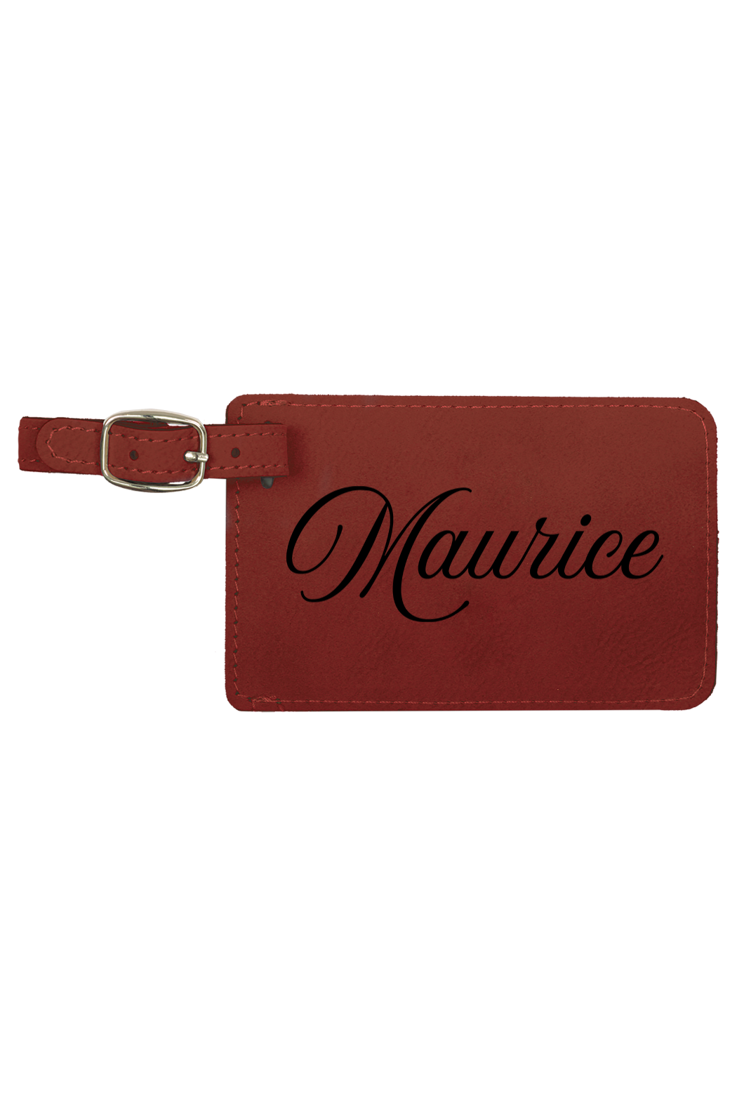 Maurice - 4 1/4" x 2 3/4" Laserable Leatherette Luggage Tag