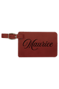Maurice - 4 1/4" x 2 3/4" Laserable Leatherette Luggage Tag