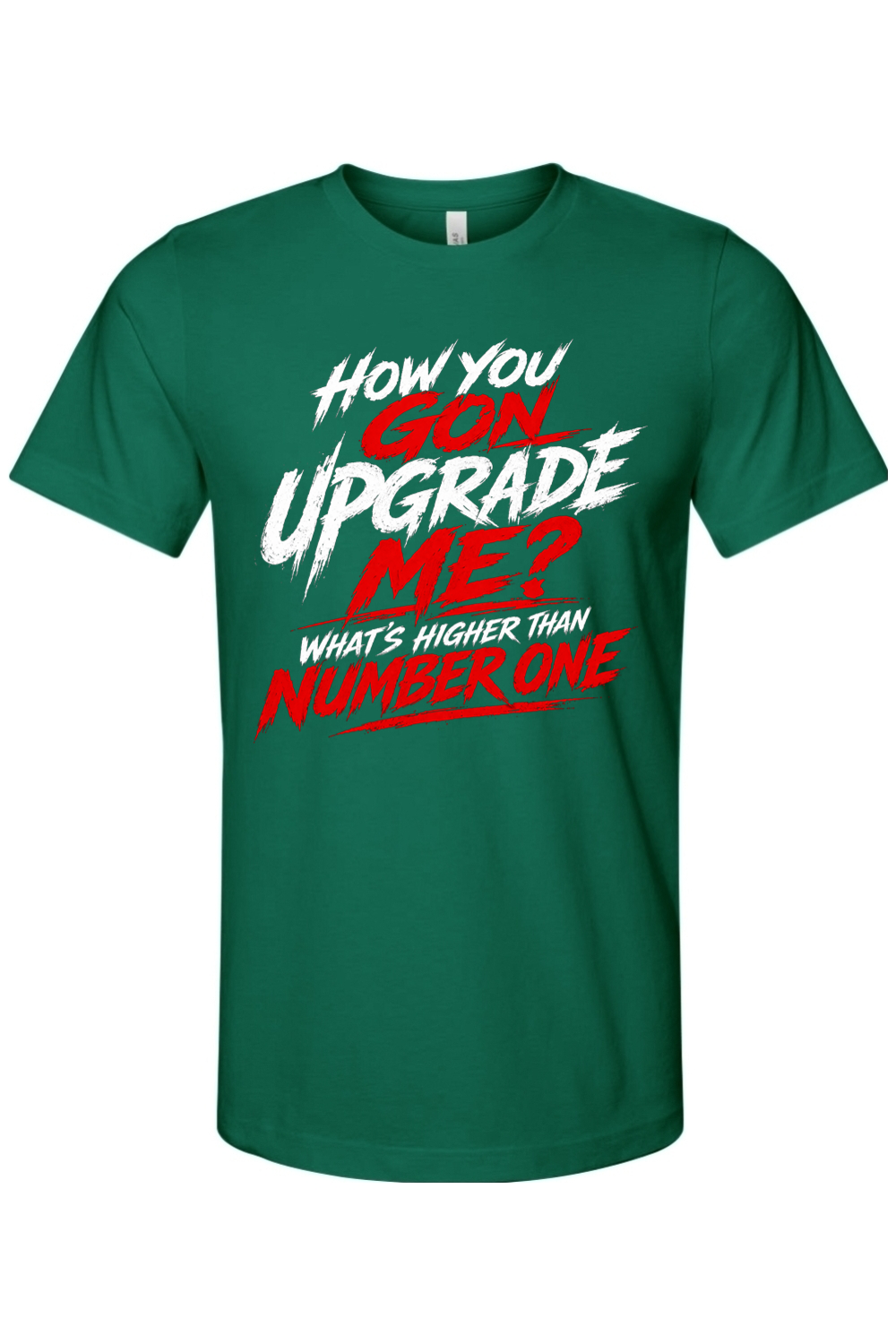 How You Gon Upgrade Me? - White/Red Font Unisex Short Sleeve Shirt
