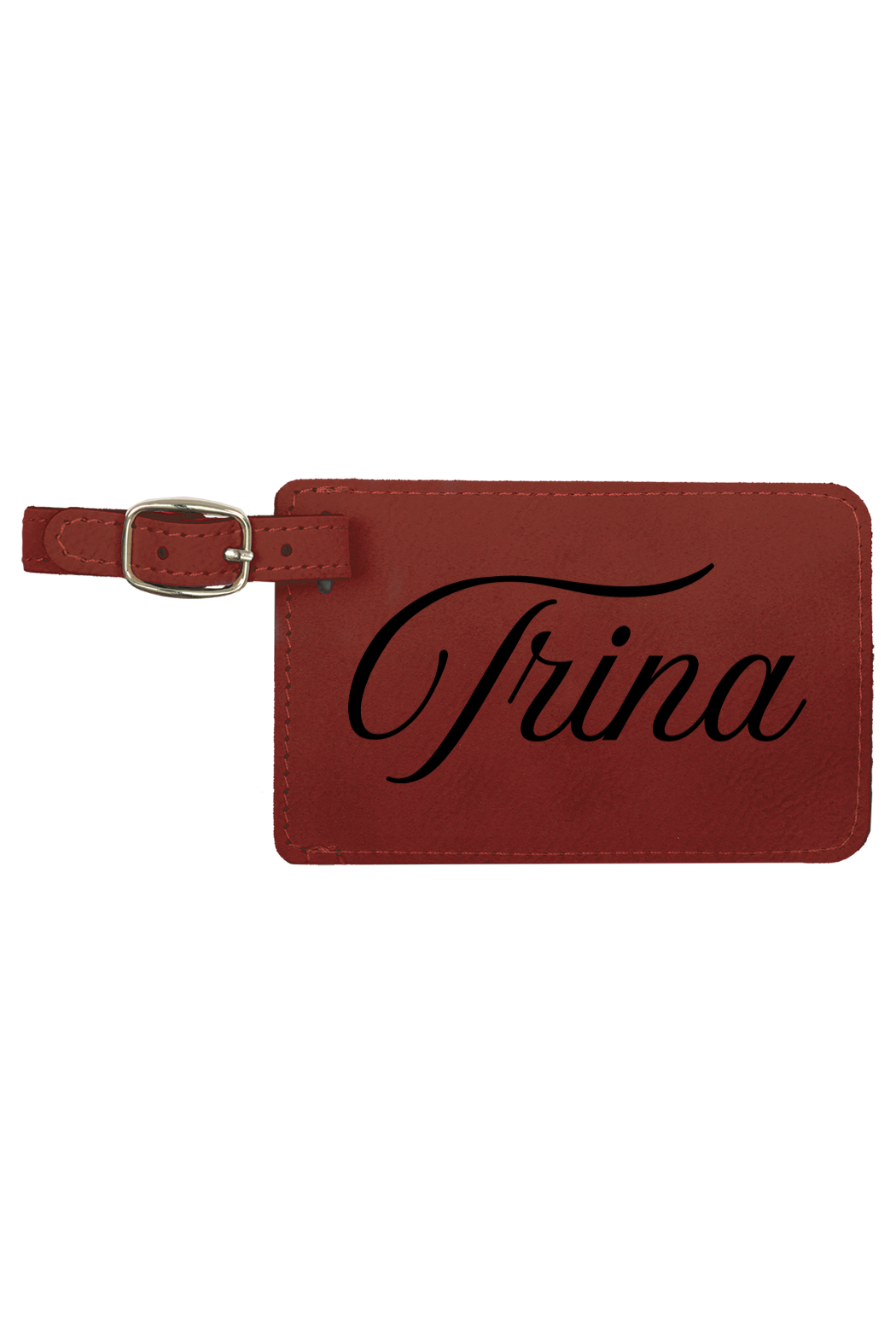 Trina - 4 1/4" x 2 3/4" Laserable Leatherette Luggage Tag
