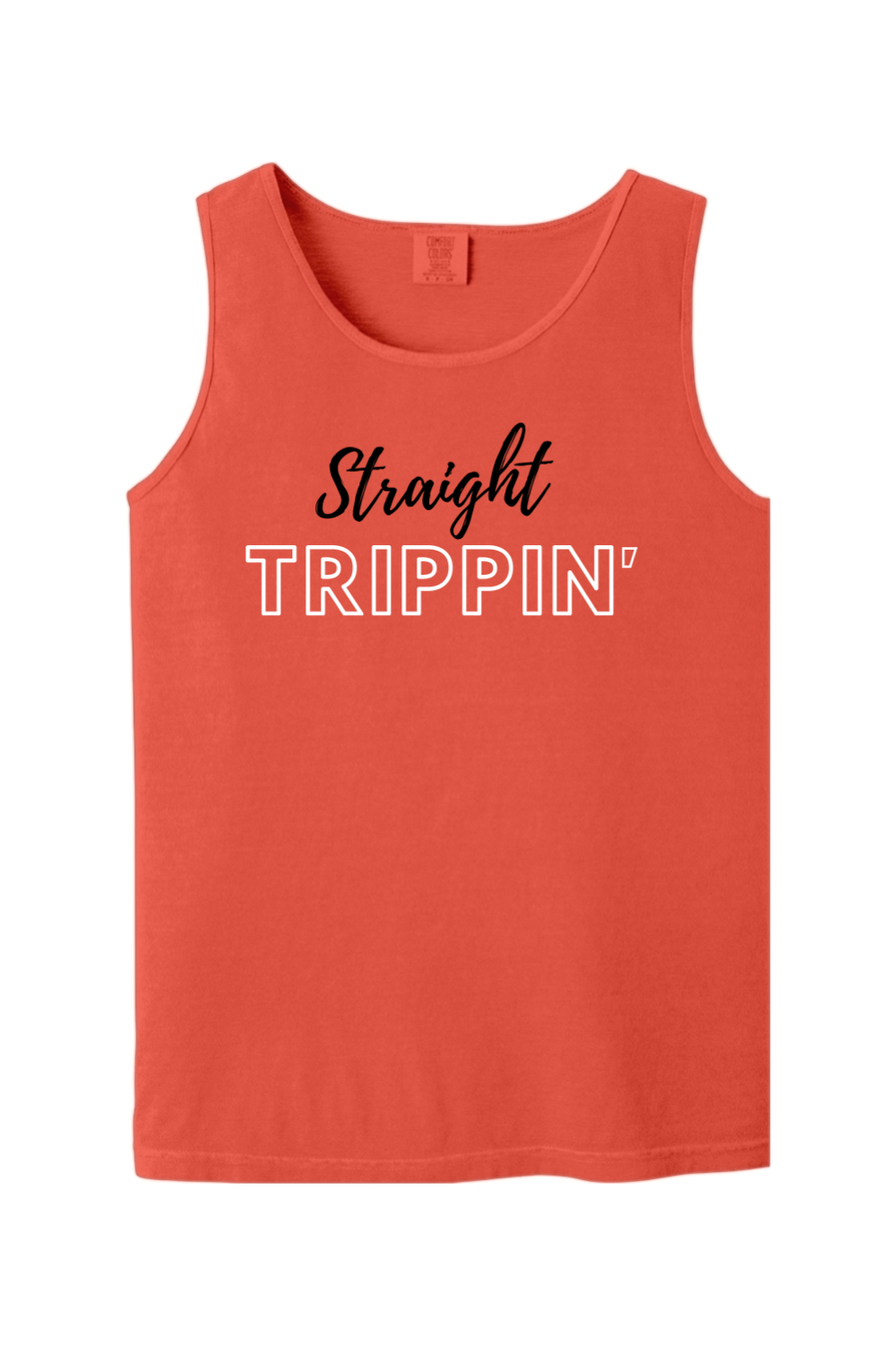 Straight Trippin' Black/White Font Unisex Tank Top