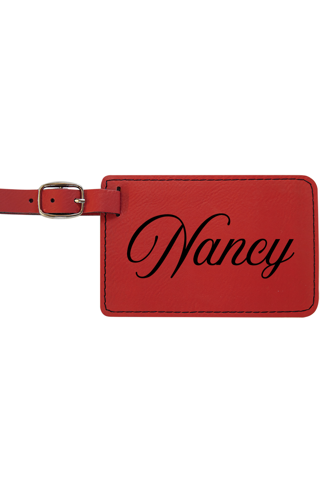 Nancy - 4 1/4" x 2 3/4" Laserable Leatherette Luggage Tag