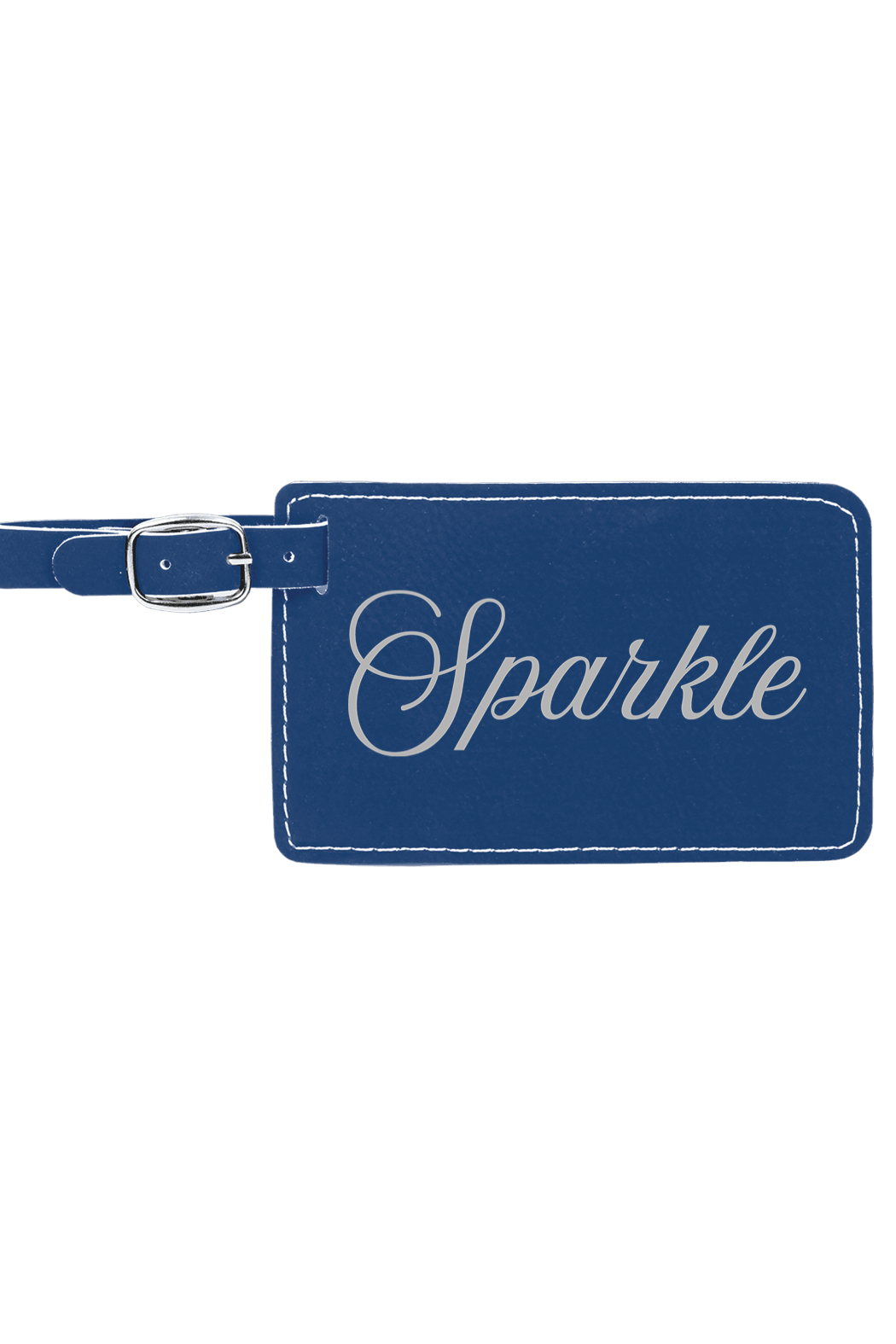 Sparkle - 4 1/4" x 2 3/4" Laserable Leatherette Luggage Tag