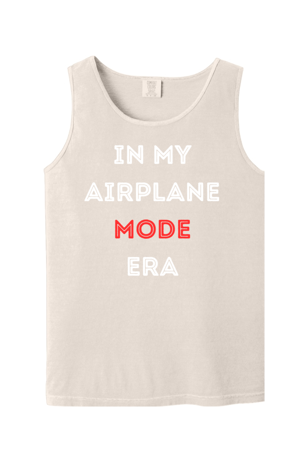 Airplane Mode Era - White/Red Font Unisex Tank Top