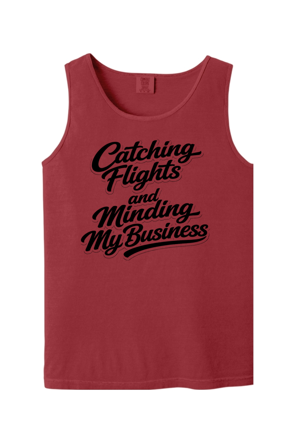 Minding My Business - Black Font Unisex Tank Top