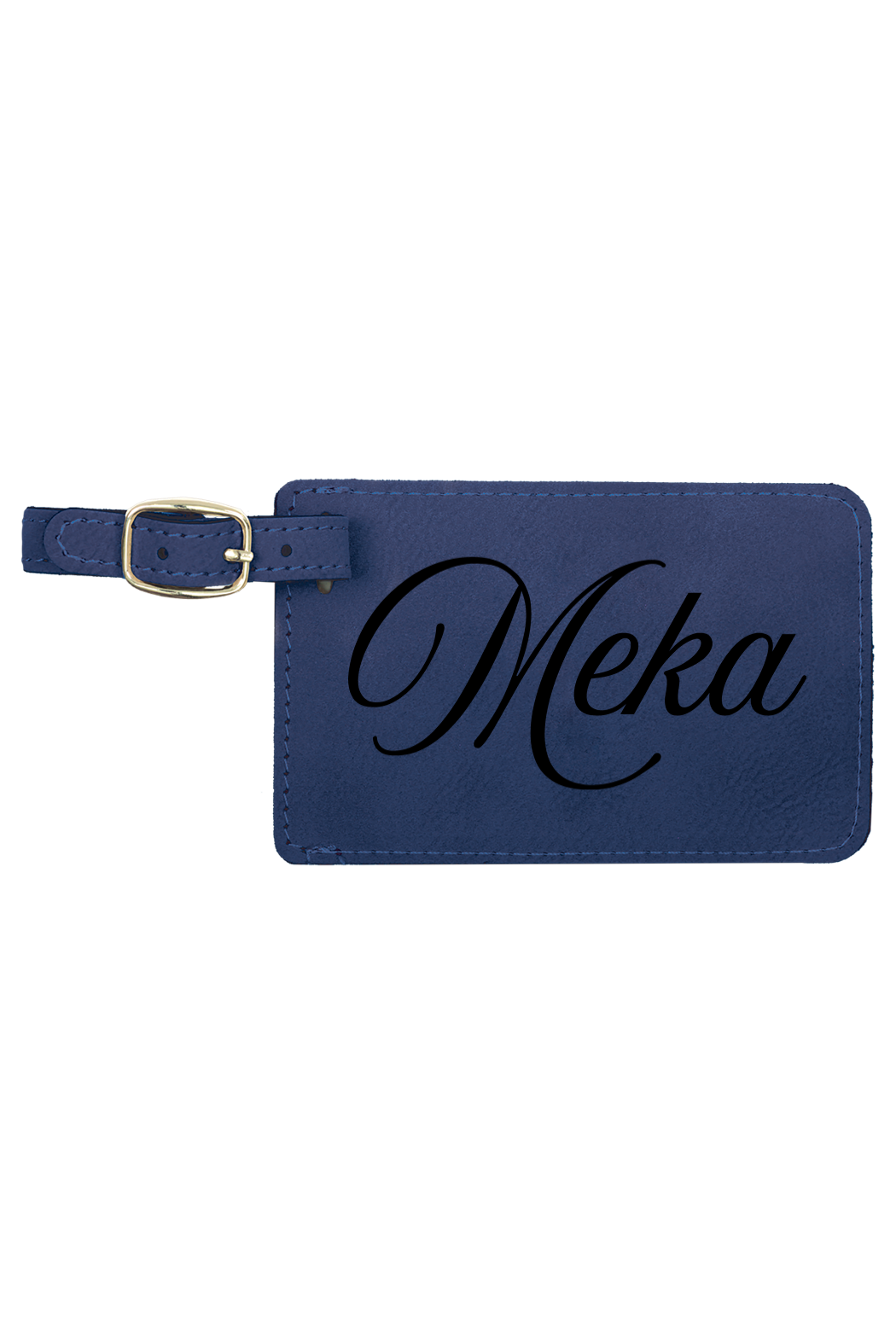 Meka - 4 1/4" x 2 3/4" Laserable Leatherette Luggage Tag