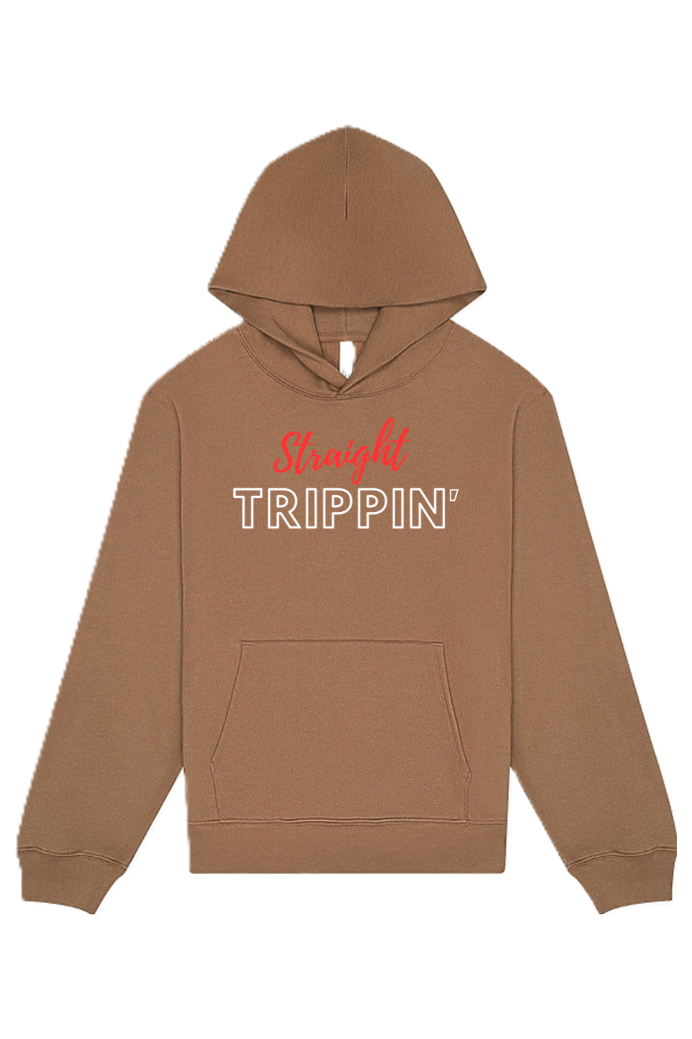 Straight Trippin' - Red/White Font Unisex Heavyweight Hoodie