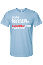 Cleared for Takeoff - White/Red Font Unisex Short Sleeve Shirt