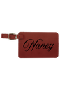 Nancy - 4 1/4" x 2 3/4" Laserable Leatherette Luggage Tag