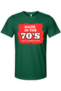 Made in the 70s  Original Parts - White/Red Font Unisex Short Sleeve Shirt