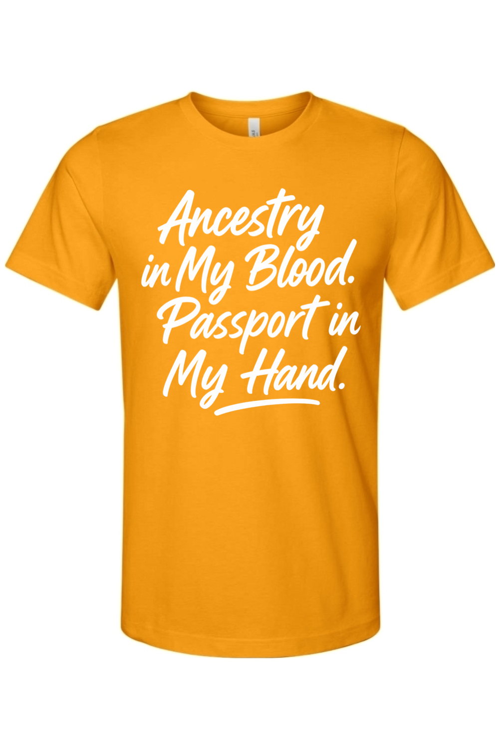 Ancestry in My Blood - White Font Unisex Short Sleeve Shirt