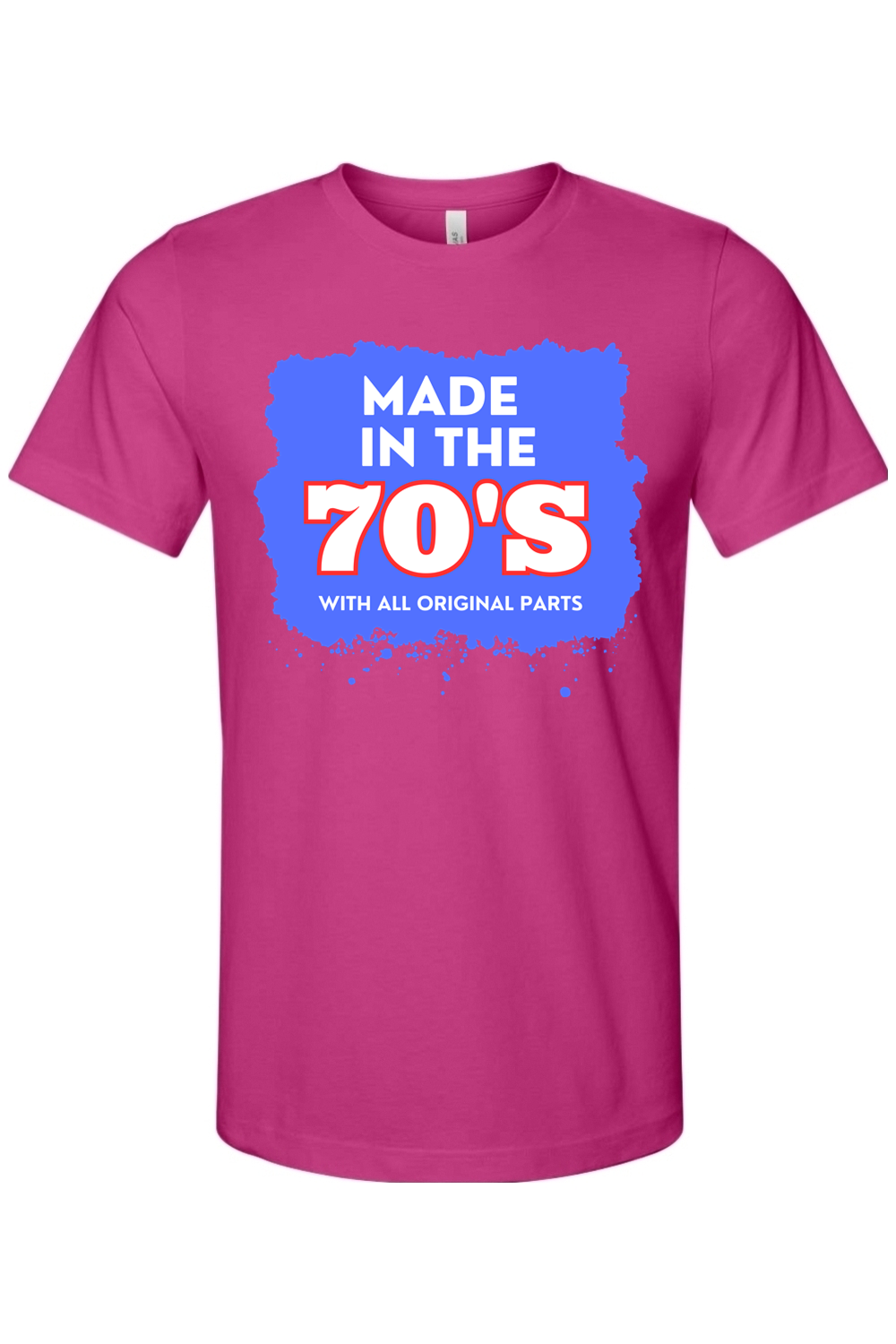 Made in the 70s Original Parts - White/Blue Unisex Short Sleeve Shirt